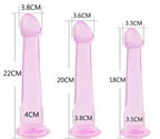 Premium Pink Transparent Glass Dildo - Luxury Crystal Anal Plug with 3 Size Options - Tarisss Sex Toy Store