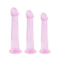 Premium Pink Transparent Glass Dildo - Luxury Crystal Anal Plug with 3 Size Options - Tarisss Sex Toy Store