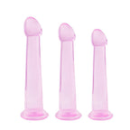 Premium Pink Transparent Glass Dildo - Luxury Crystal Anal Plug with 3 Size Options - Tarisss Sex Toy Store