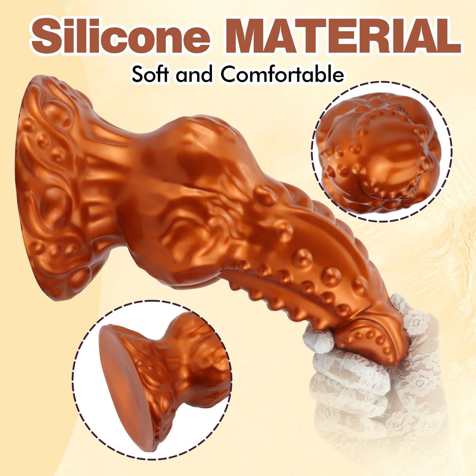 Premium Silicone Butt Plug with Textured Warts & Suction Base - Tarisss Sex Toy Store