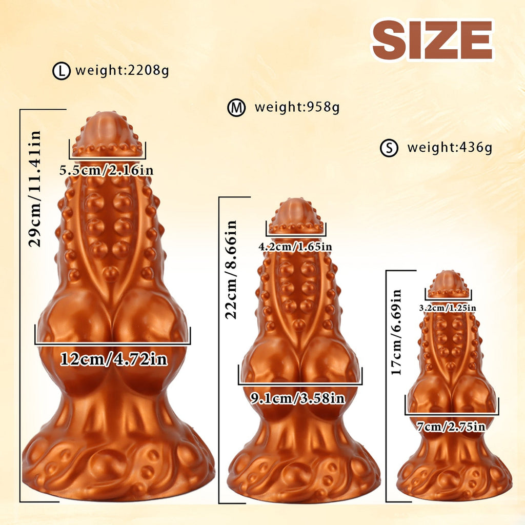 Premium Silicone Butt Plug with Textured Warts & Suction Base - Tarisss Sex Toy Store