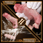 Realistic Silicone Cock Sleeve with Vibrating Butt Plug — Penis Extender & Prostate Massager Set for Men