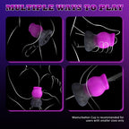 Purple Hollow Silicone Anal Plug with Textured Grip & Wide Base - Tarisss Sex Toy Store