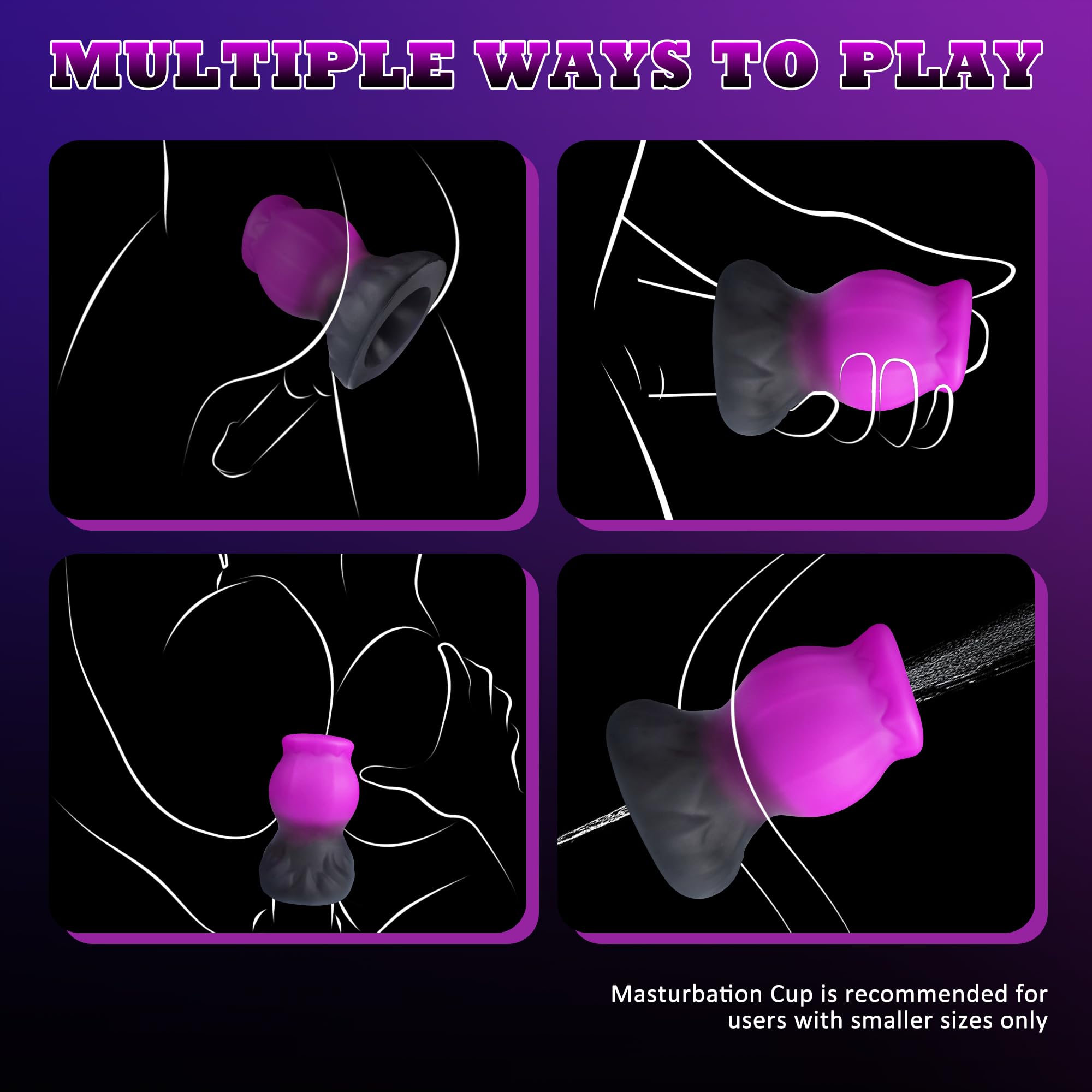 Purple Hollow Silicone Anal Plug with Textured Grip & Wide Base - Tarisss Sex Toy Store