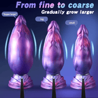 Purple Inflatable Anal Plug with Textured Silicone Design - Tarisss Sex Toy Store