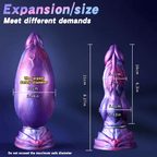 Purple Inflatable Anal Plug with Textured Silicone Design - Tarisss Sex Toy Store