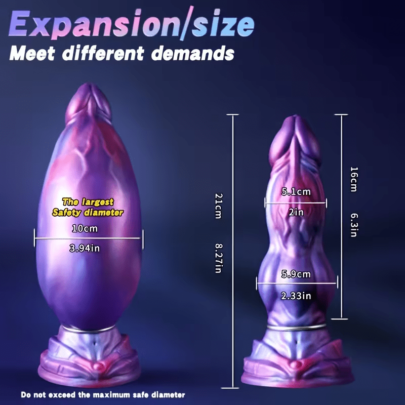Purple Inflatable Anal Plug with Textured Silicone Design - Tarisss Sex Toy Store