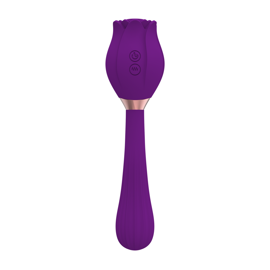 Rose Clit Sucking G Spot Vibrator - Handheld Nipple Sucker Female Sex Toys