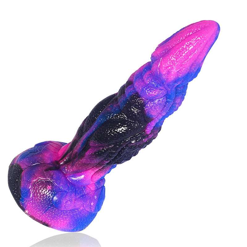 Domlust Volcanic Realistic Dildos, Huge Anal Dildo with Strong Sucker, Red-Black