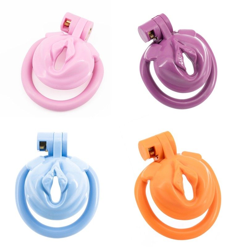 Pussy Shaped Resin Chastity Cage