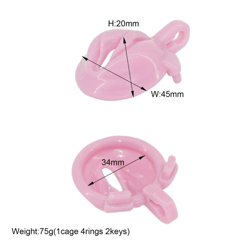 Pussy Shaped Resin Chastity Cage