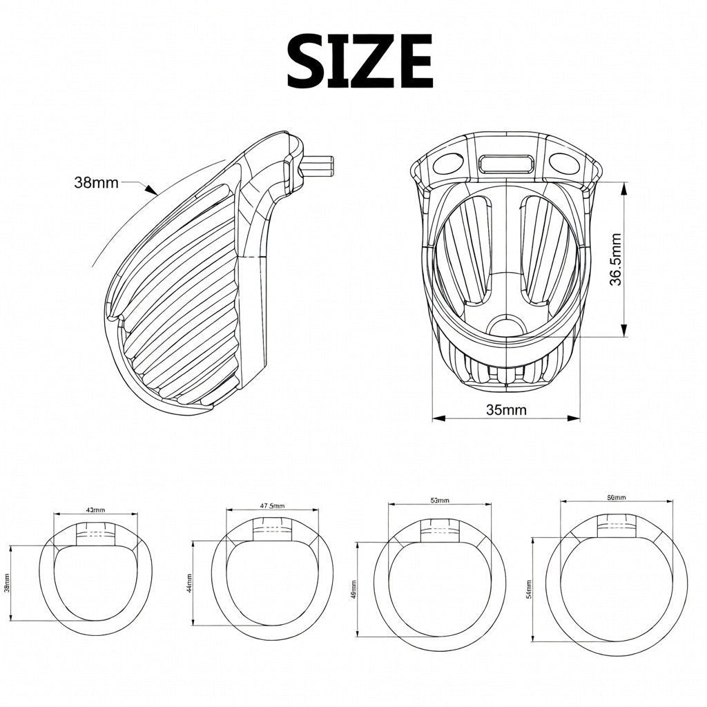 Athena Resin Male Chastity Cage Kit – Breathable Design