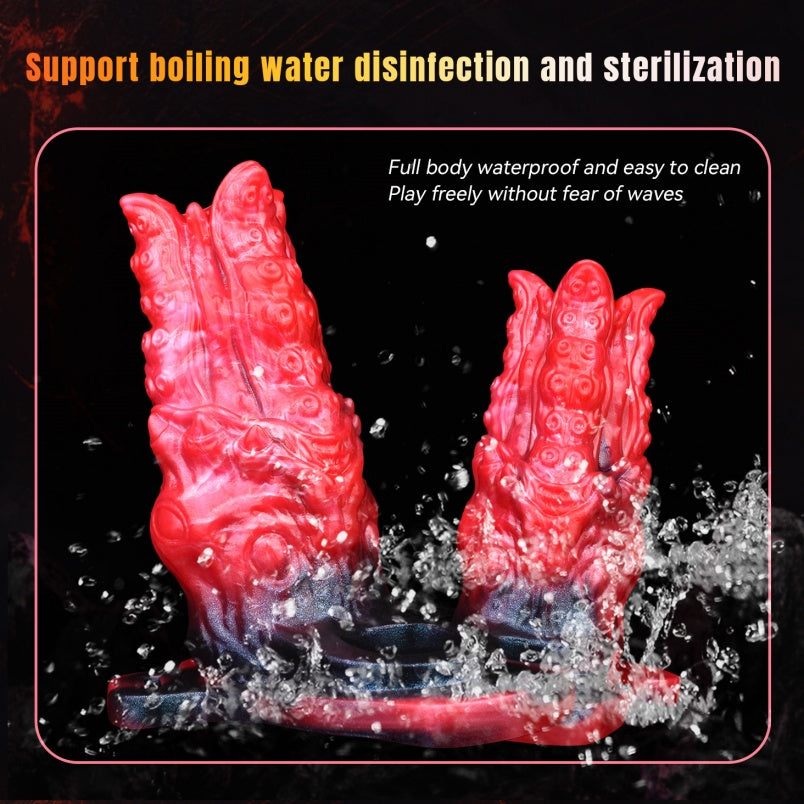 Monsterdildo Strap-on Vibrating Penis Sleeve - Half-Wrap Hollow Dildo Cock Sheath Extender