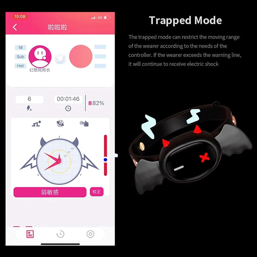 APP Remote Control Devil Collar – Adjustable Smart Shock Training Collar