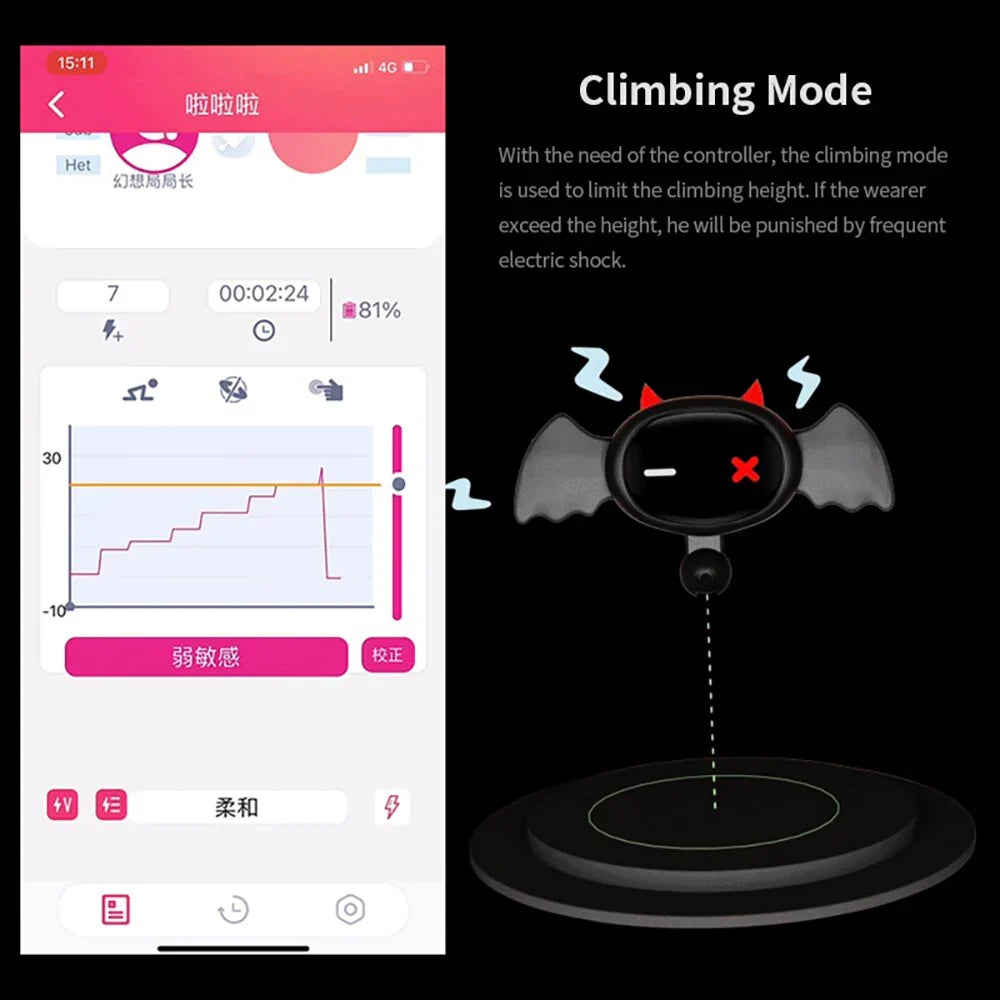APP Remote Control Devil Collar – Adjustable Smart Shock Training Collar