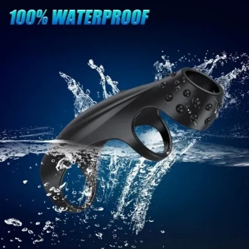 G-Spot Stimulating Vibrating Silicone Cock Ring – Ejaculation Control Sex Toys for Man ED Support