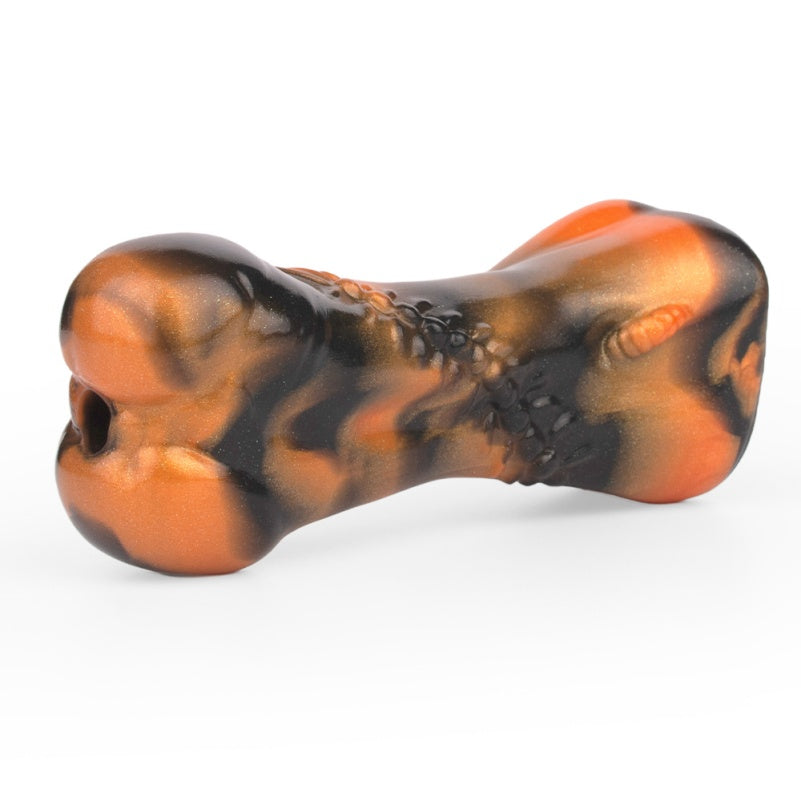 Ink-Orange Bone Mouth Gag Bondage Set - Fantasy Oral Kinky Sex Toys for Women Men