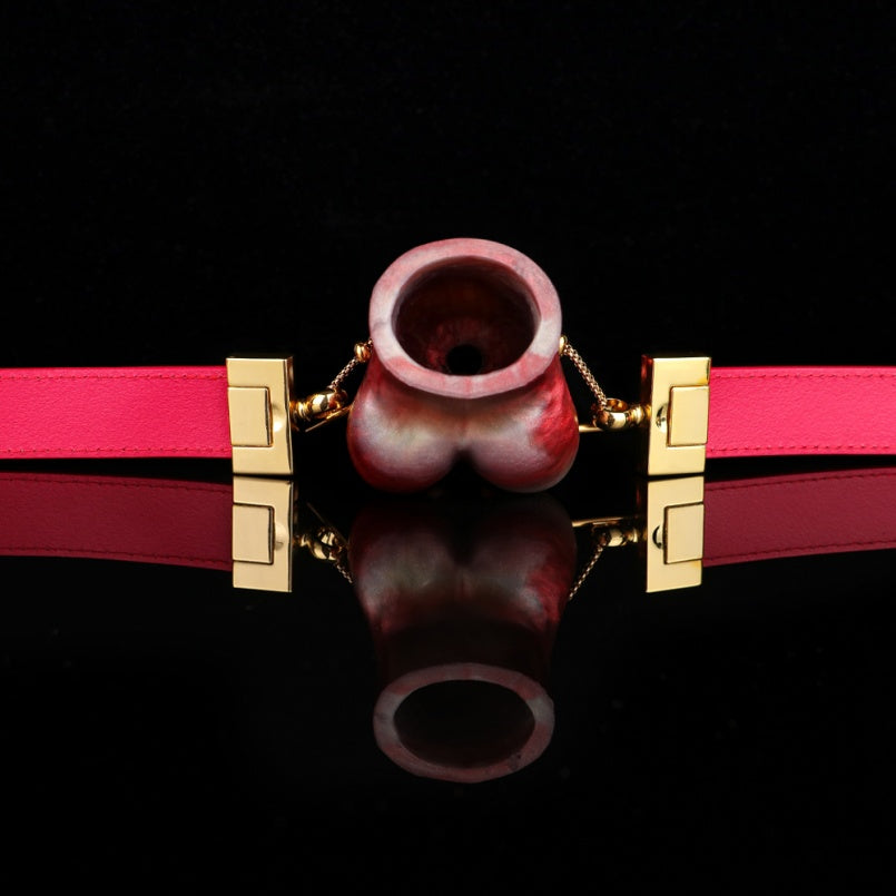 Vertical Dildo Gag Bondage Set - Wearable Ballgag Lustrous Oral Restriant Sex Game Play