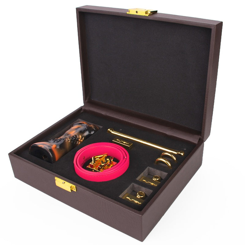 Ink-Orange Bone Mouth Gag Bondage Set - Fantasy Oral Kinky Sex Toys for Women Men