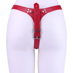 Rainbow Shell - Design Chastity Cage with Red Adjustable Harness - Tarisss Sex Toy Store
