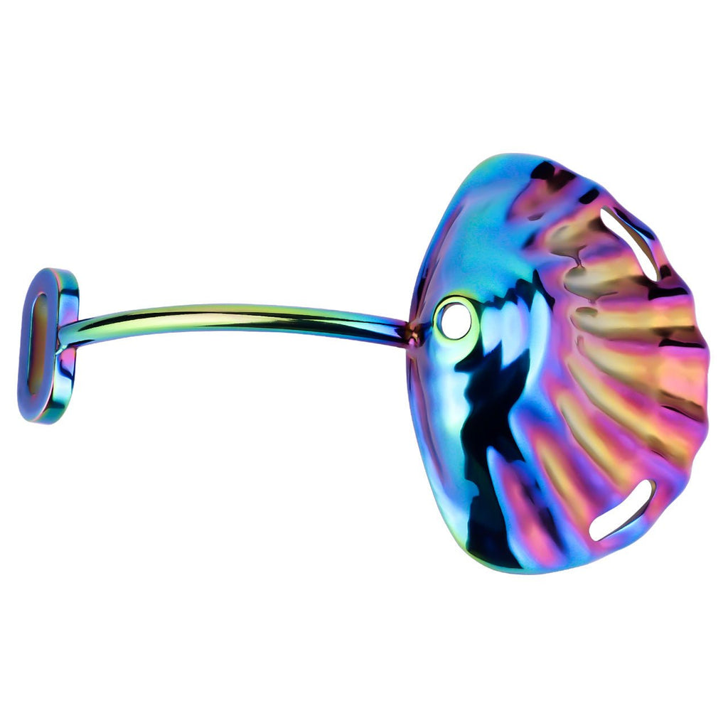 Rainbow Shell - Design Chastity Cage with Red Adjustable Harness - Tarisss Sex Toy Store