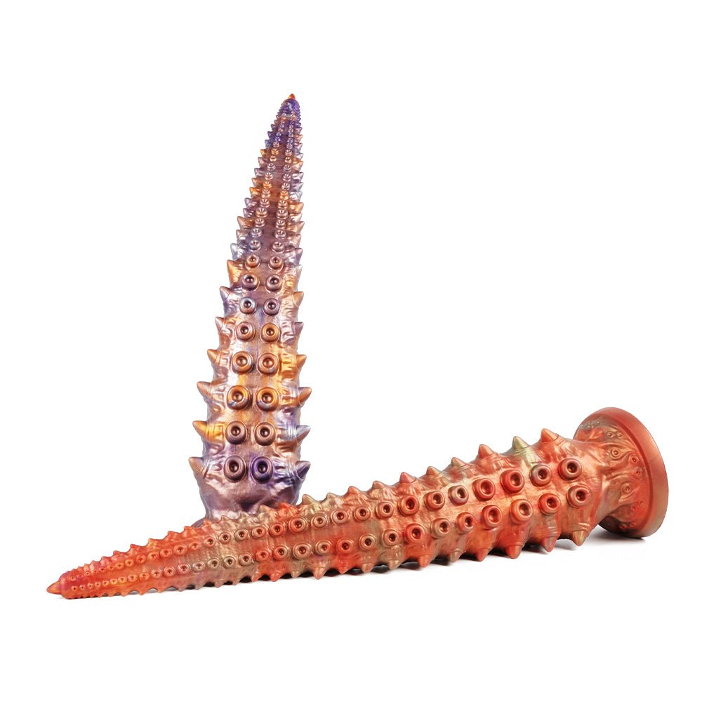 Rainbow Spiral Beast Twisting Fantasy Dildo with Suction Cup - Tarisss Sex Toy Store