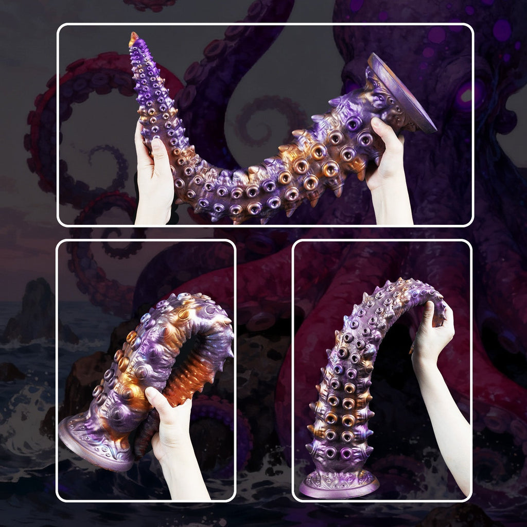 Rainbow Spiral Beast Twisting Fantasy Dildo with Suction Cup - Tarisss Sex Toy Store
