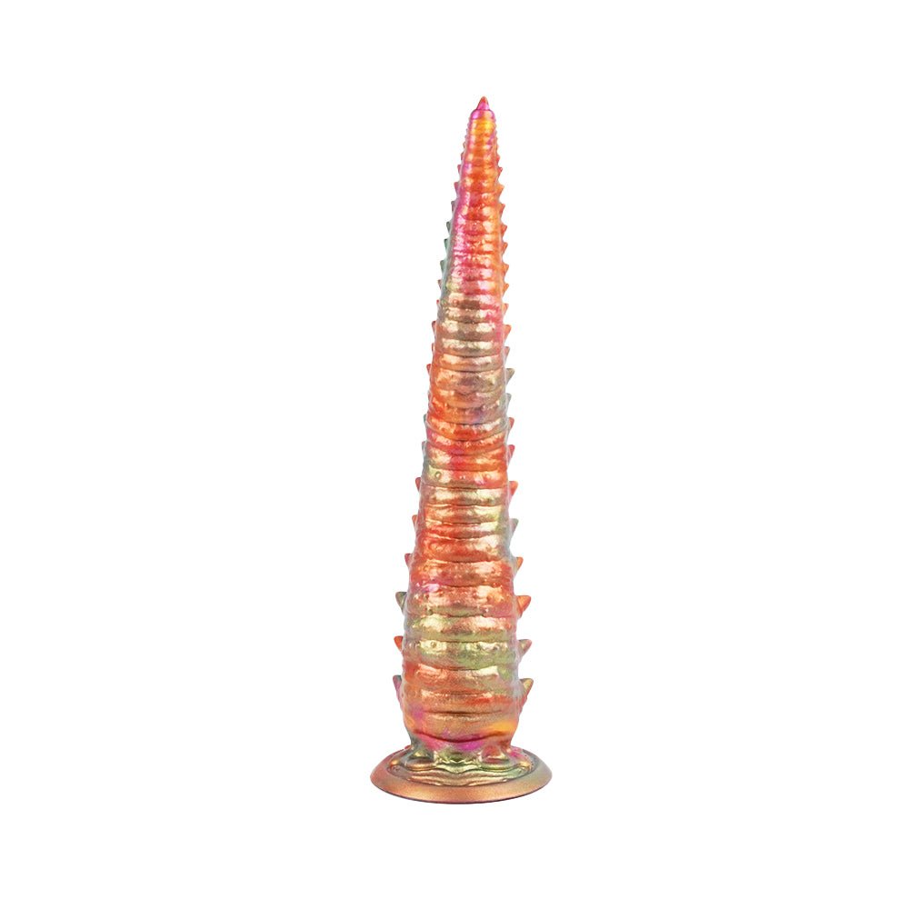 Rainbow Spiral Beast Twisting Fantasy Dildo with Suction Cup - Tarisss Sex Toy Store