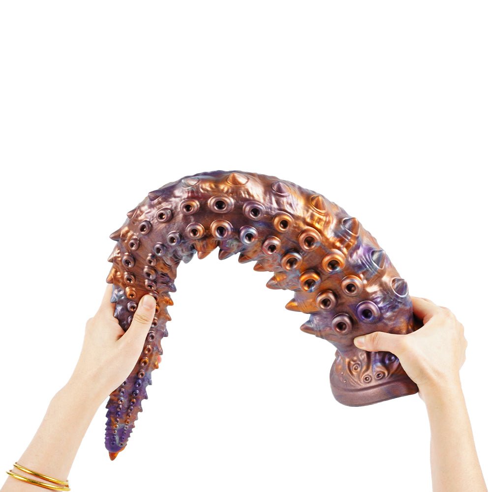 Rainbow Spiral Beast Twisting Fantasy Dildo with Suction Cup - Tarisss Sex Toy Store