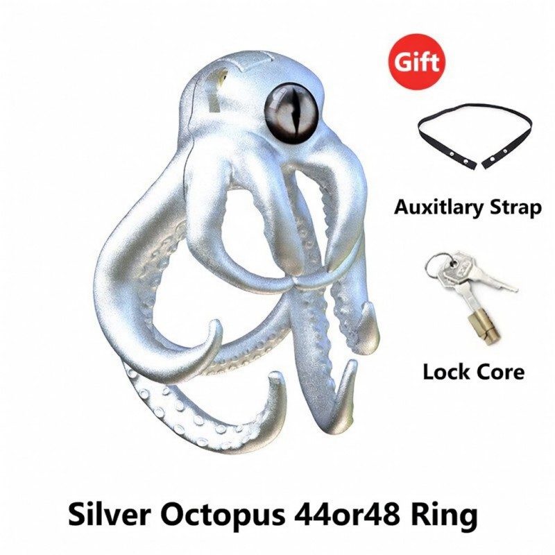 Octopus Kraken Chastity Cage – Tentacle Fantasy Male Chastity Device (44mm / 48mm)
