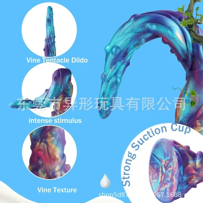 Ultra Long Tentacle Dildo Fantasy Butt Plug - Octopus Silicone Women Masturbating Sex Toy