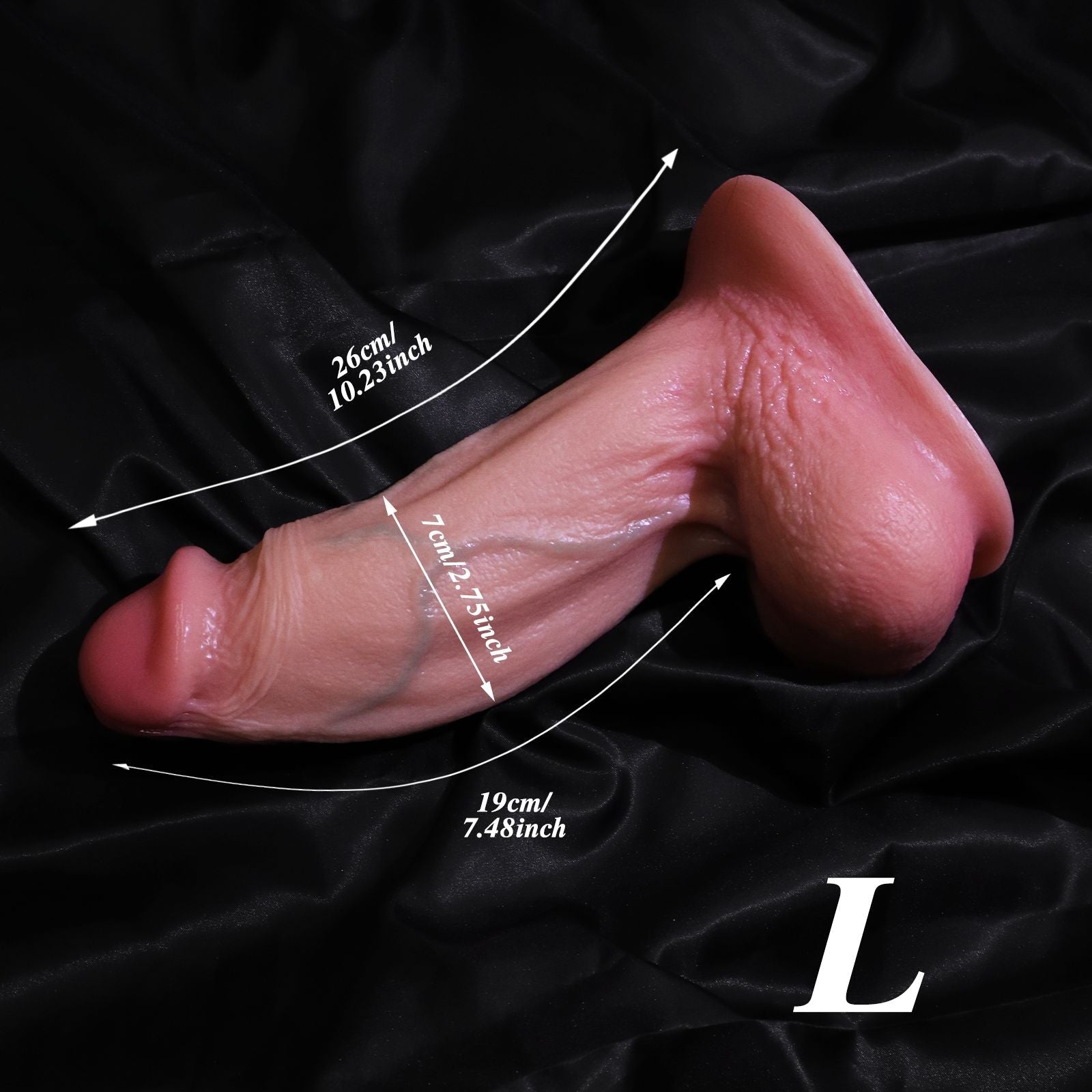 RealFeel Silicone Dildo with Veined Texture and Suction Cup Base - Tarisss Sex Toy Store