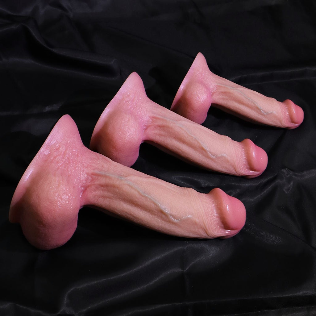 RealFeel Silicone Dildo with Veined Texture and Suction Cup Base - Tarisss Sex Toy Store