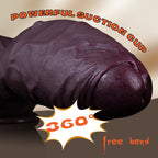 Realistic Big Dark Brown Silicone Dildo with Strong Suction Base - Tarisss Sex Toy Store