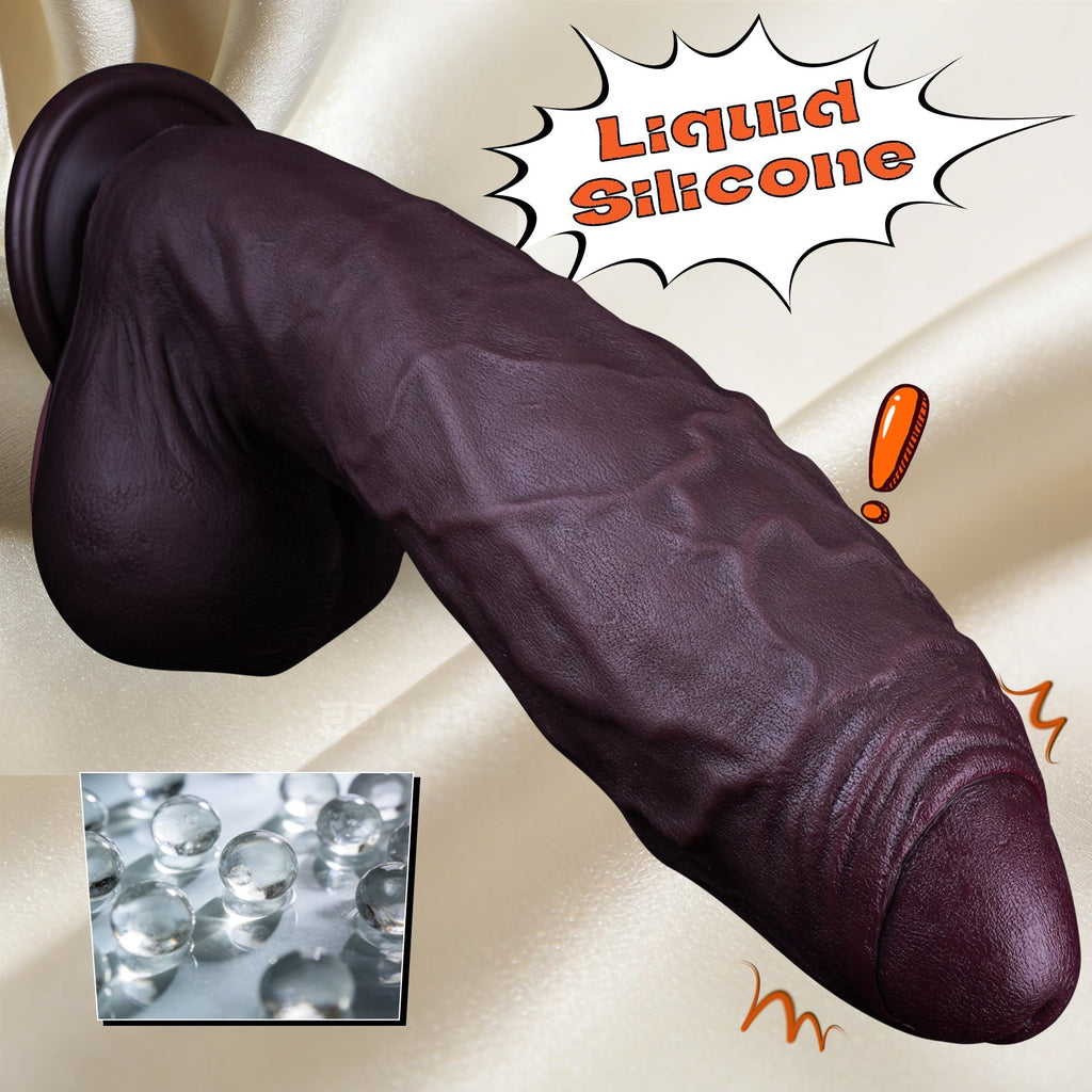 Realistic Big Dark Brown Silicone Dildo with Strong Suction Base - Tarisss Sex Toy Store