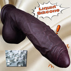 Realistic Big Dark Brown Silicone Dildo with Strong Suction Base - Tarisss Sex Toy Store