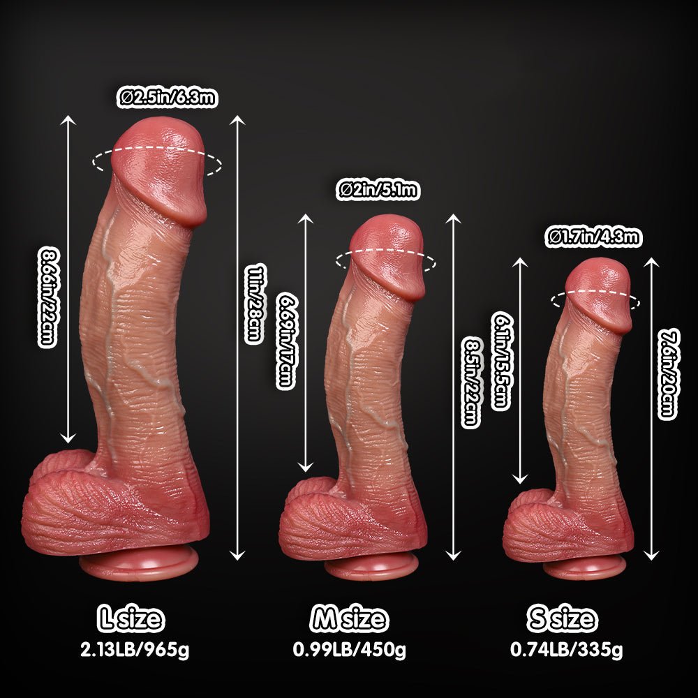 Realistic Curved Design with Powerful Suction Base - Tarisss Sex Toy Store