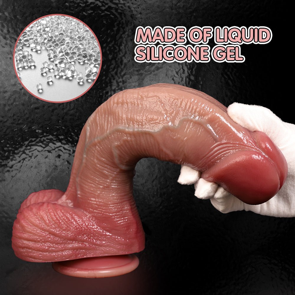 Realistic Curved Design with Powerful Suction Base - Tarisss Sex Toy Store