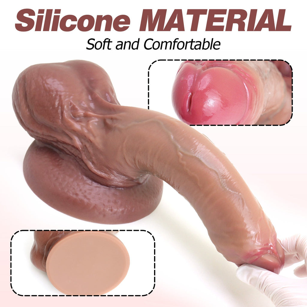Realistic Curved Design with Suction Base - Tarisss Sex Toy Store