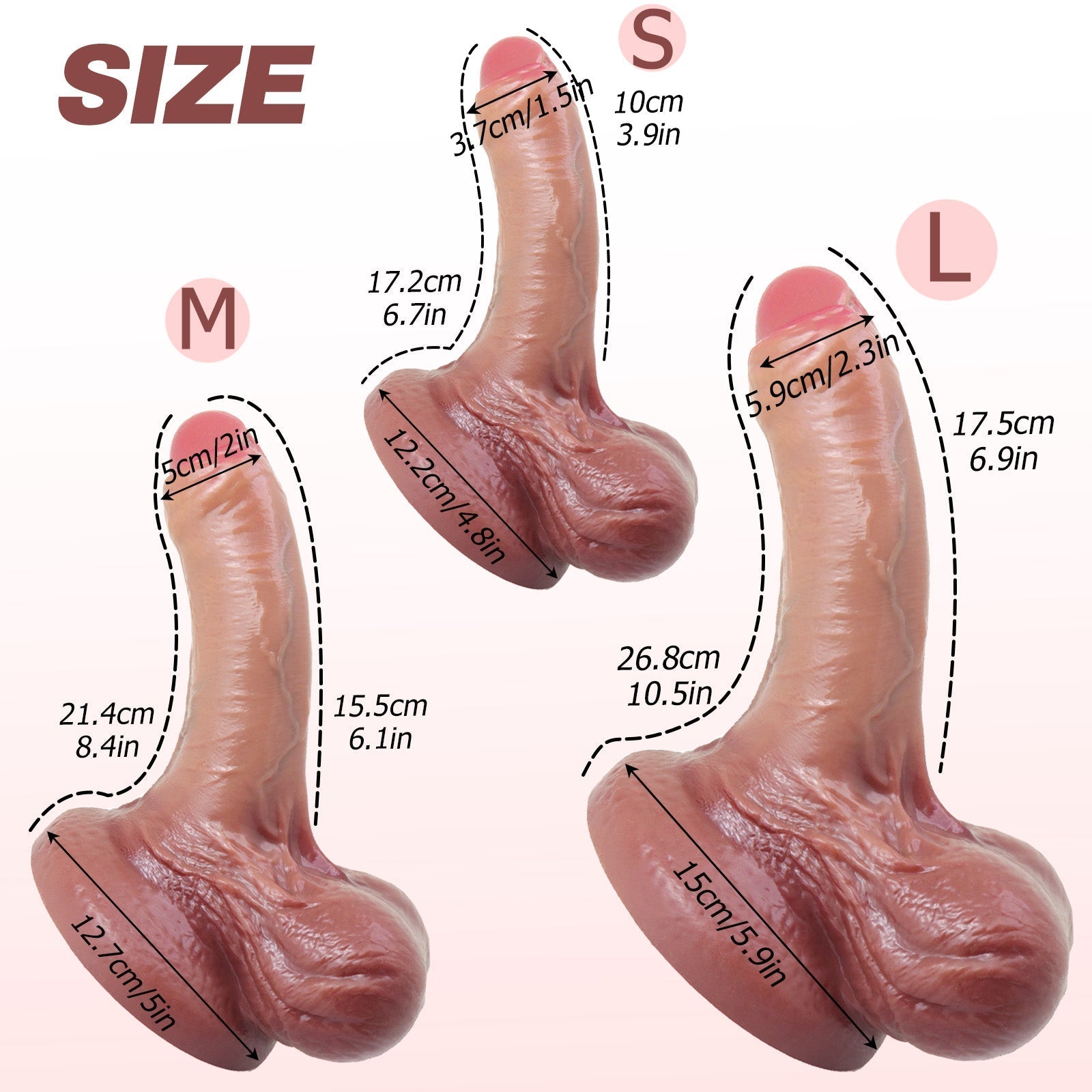 Realistic Curved Design with Suction Base - Tarisss Sex Toy Store