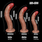 Realistic Curved Silicone Dildo with Suction Base - Tarisss Sex Toy Store