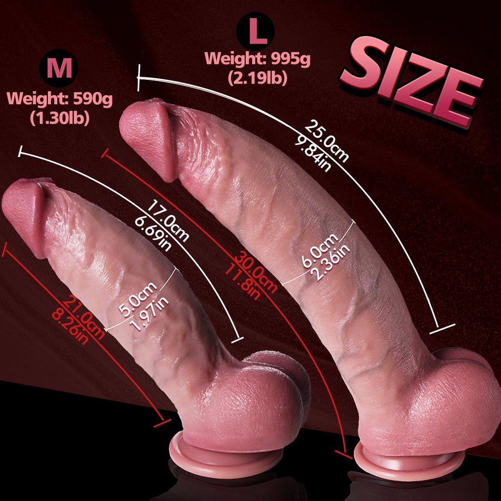Realistic Dildo Silicone Toy for Adults, Lifelike Dildo with Textured Details - Tarisss Sex Toy Store