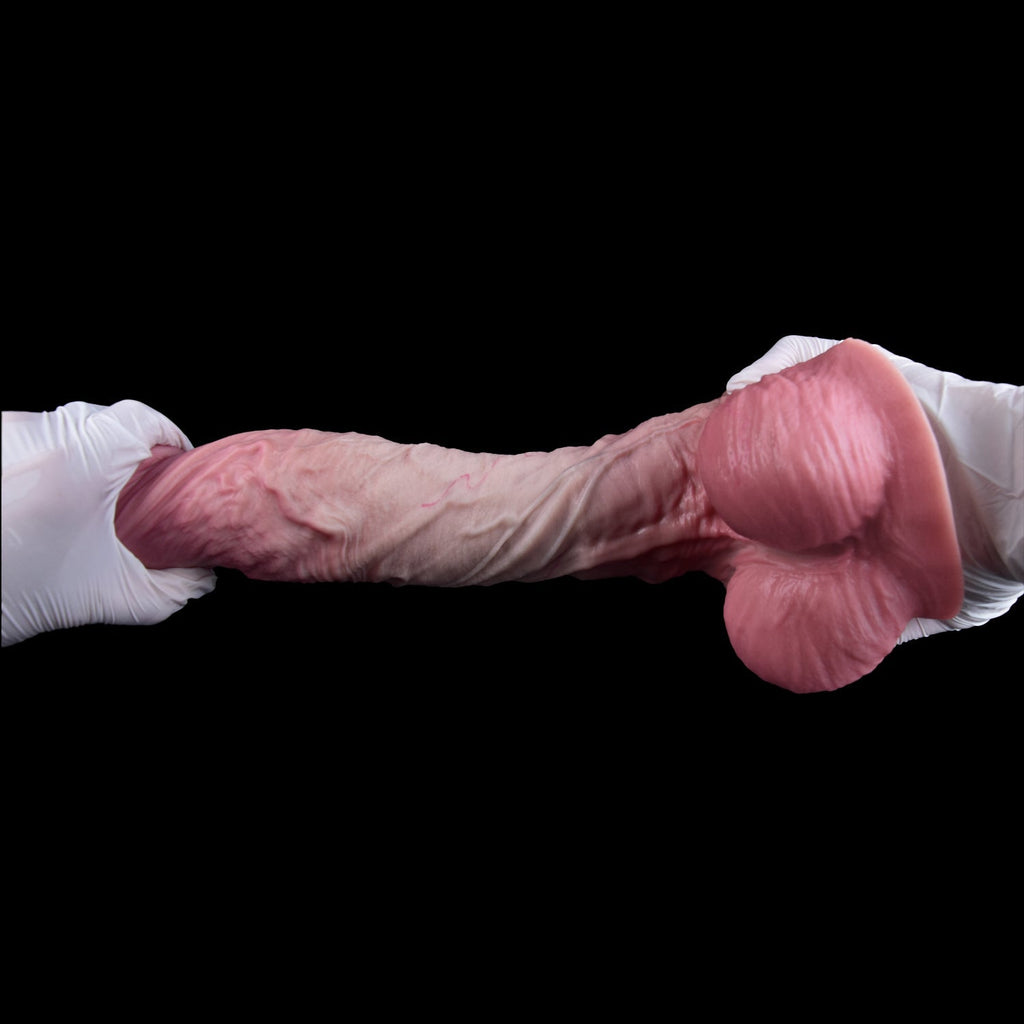 Realistic Dildo with Strong Suction Cup 11.18 Inch Huge Lifelike Penis with Veins Soft Flesh Texture - Tarisss Sex Toy Store