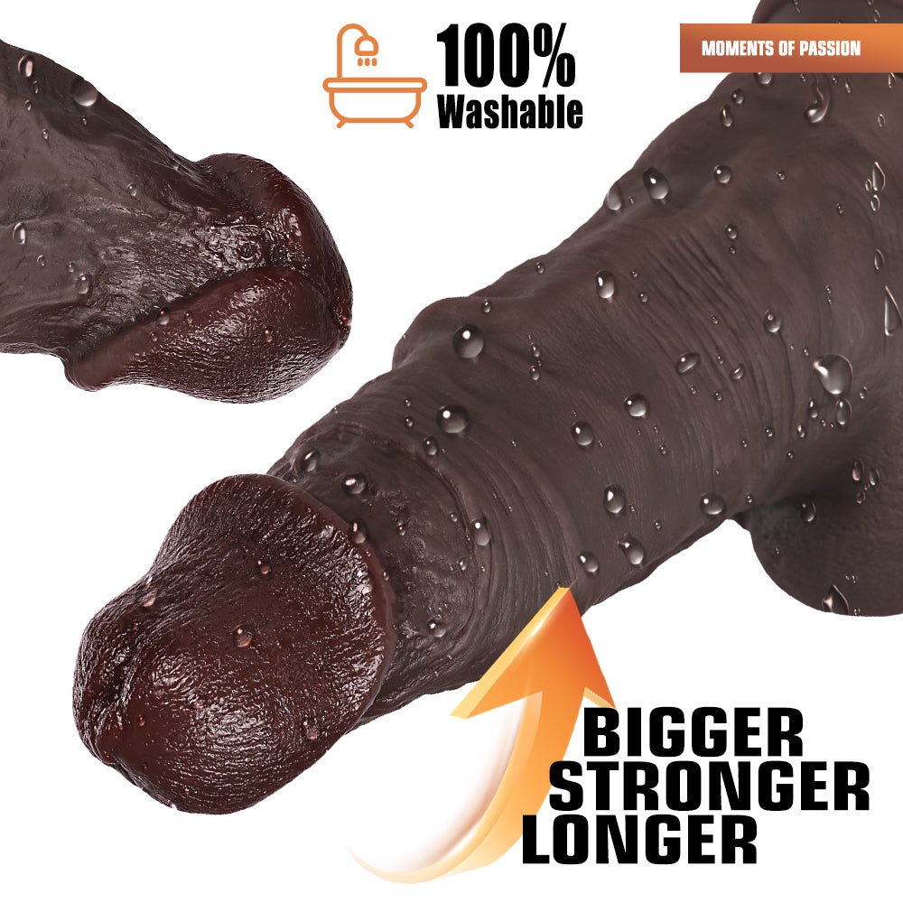 Realistic Dual Density Silicone Dildo with Suction Base - Tarisss Sex Toy Store