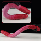 Realistic Dual - Ended Silicone Dildo with Curved Textured Shaft - Tarisss Sex Toy Store