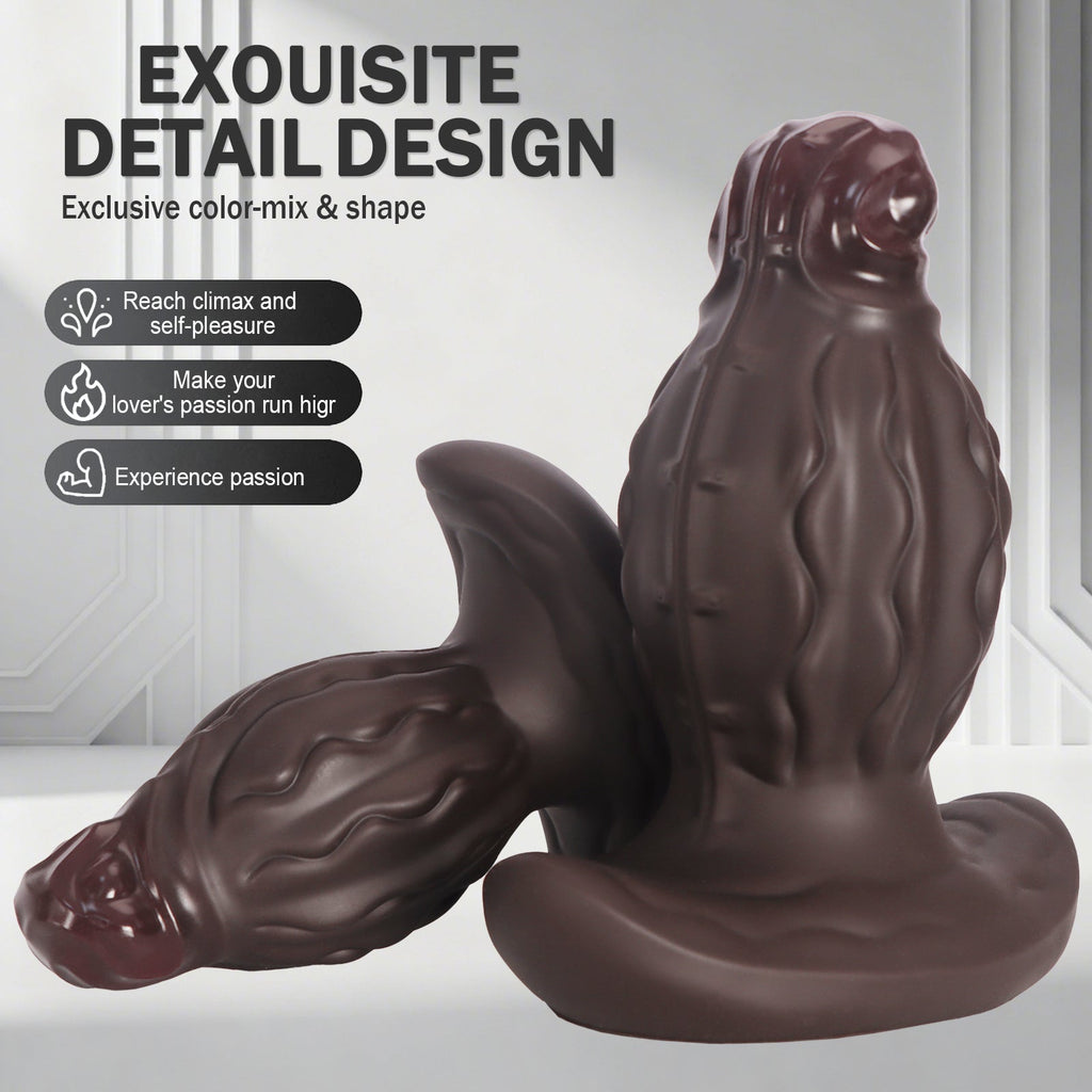 Realistic Dual - Layer Silicone Dildo with Suction Base - Tarisss Sex Toy Store