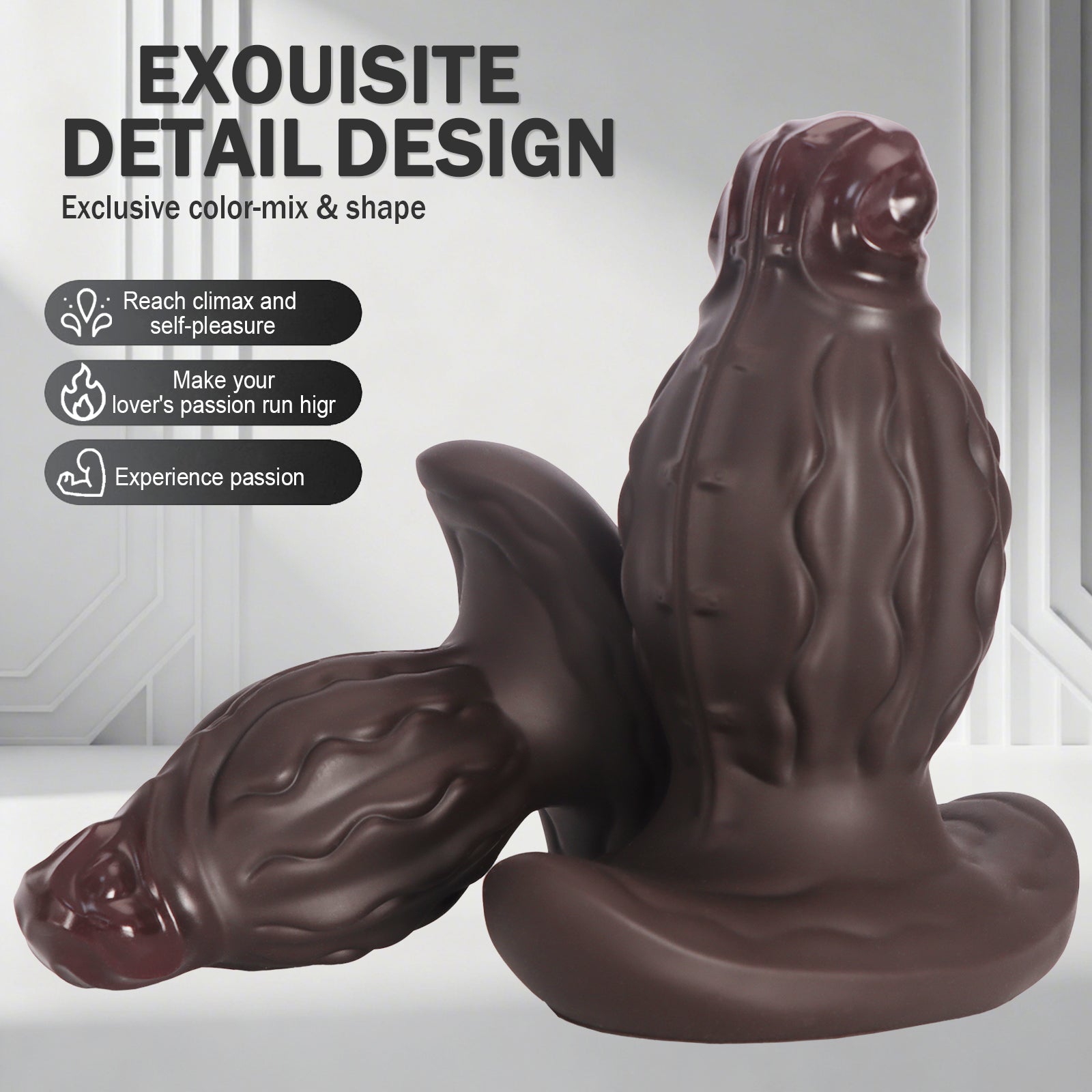 Realistic Dual - Layer Silicone Dildo with Suction Base - Tarisss Sex Toy Store