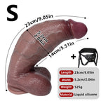 Realistic Dual - Layer Silicone Dildo with Suction Cup Base – Multi - Size Options - Tarisss Sex Toy Store