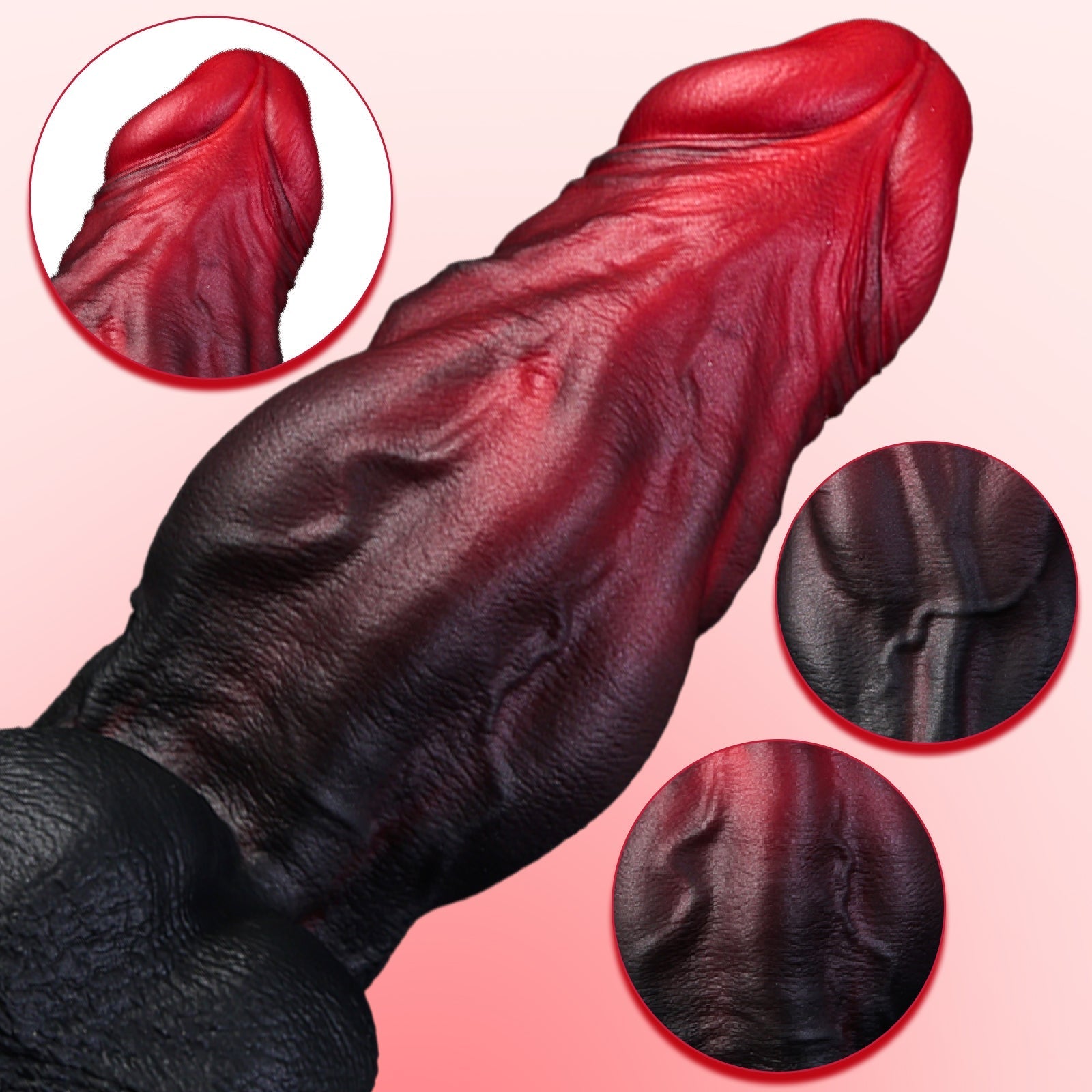 Realistic Dual - Tone Silicone Dildo with Strong Suction Base (S–XL) - Tarisss Sex Toy Store
