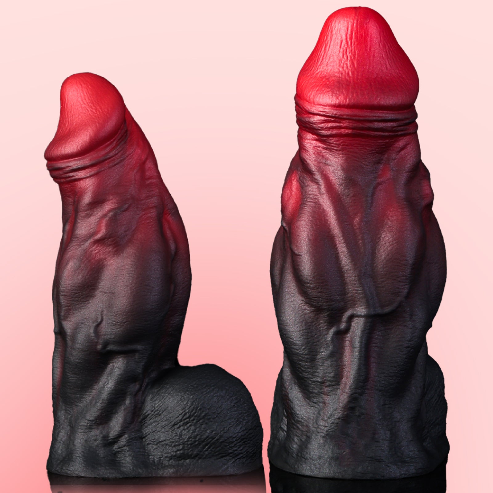 Realistic Dual - Tone Silicone Dildo with Strong Suction Base (S–XL) - Tarisss Sex Toy Store